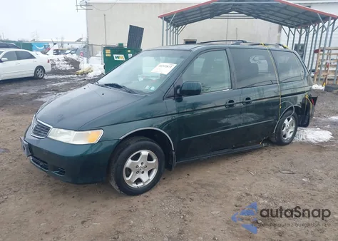 2001 Honda Odyssey Ex z USA, uszkodzony, nr VIN 2HKRL18691H580074